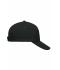 Unisex 5 Panel Promo Cap Laminated Zwart 7571
