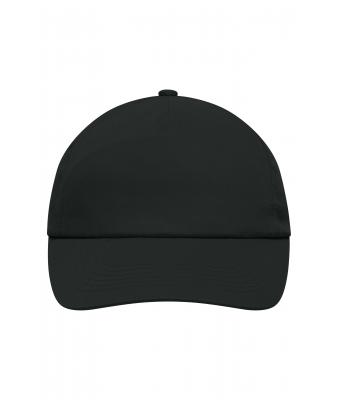 Unisex 5 Panel Promo Cap Laminated Zwart 7571