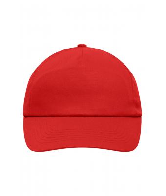 Unisexe Casquette 5 panneaux Rouge-vif 7571