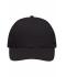 Unisexe Casquette 6 coton twill Noir 7573
