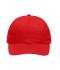 Unisexe Casquette 6 coton twill Rouge-vif 7573