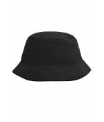 Unisexe Bob coton brossé avec passepoil Noir/noir 7579
