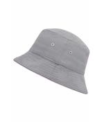 Unisexe Bob coton brossé avec passepoil Gris/gris-rose 7579