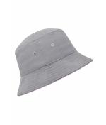 Unisexe Bob coton brossé avec passepoil Gris/gris-rose 7579
