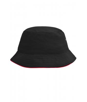 Ladies Fisherman Piping Hat Black/red 
