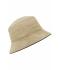 Unisex Fisherman Piping Hat Khaki/black 7579