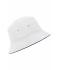 Unisex Fisherman Piping Hat White/navy 7579