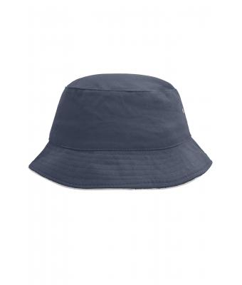 Unisex Fisherman Piping Hat Navy/wit 7579