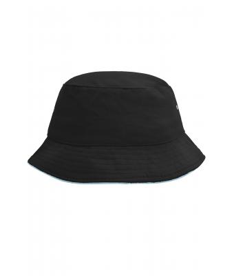 Unisex Fisherman Piping Hat Zwart/mint 7579