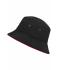 Unisex Fisherman Piping Hat Zwart/rood 7579