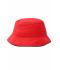 Unisex Fisherman Piping Hat Rood/zwart 7579