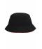 Kids Fisherman Piping Hat for Kids Black/red 7580