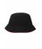 Kids Fisherman Piping Hat for Kids Black/red 7580