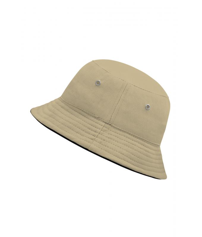 Kids Fisherman Piping Hat for Kids Khaki/black 7580