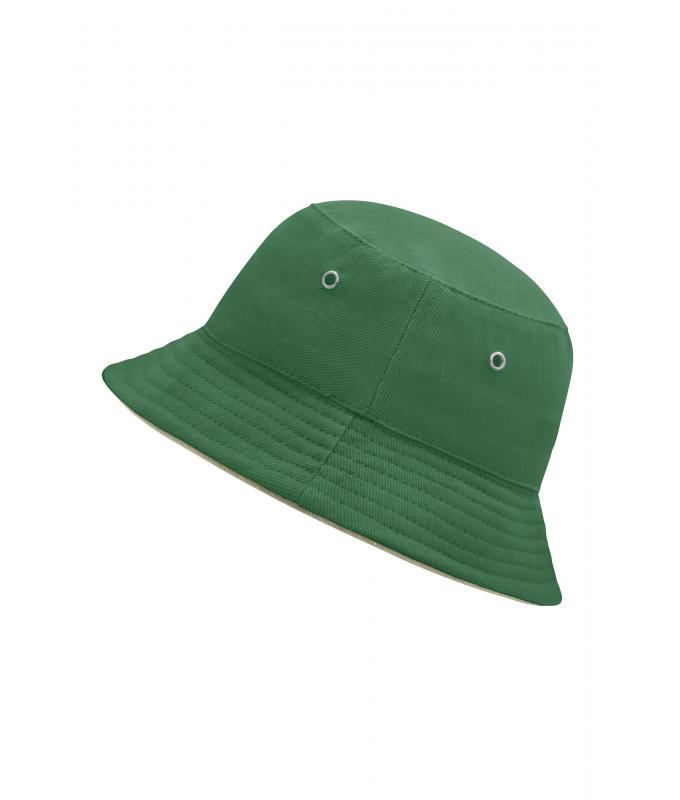 Kids Fisherman Piping Hat for Kids Dark-green/beige 7580