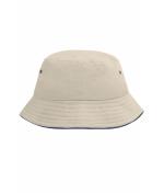 Kids Fisherman Piping Hat for Kids Natural/navy 7580