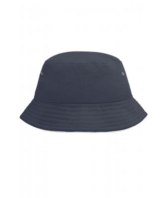 Kinderen Fisherman Piping Hat for Kids Navy/wit 7580