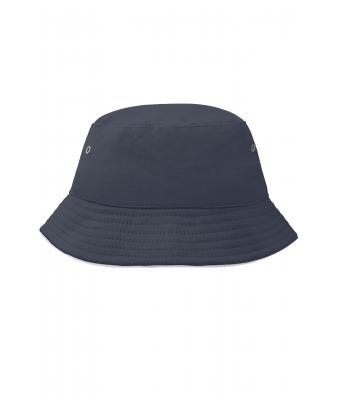 Kinderen Fisherman Piping Hat for Kids Navy/wit 7580