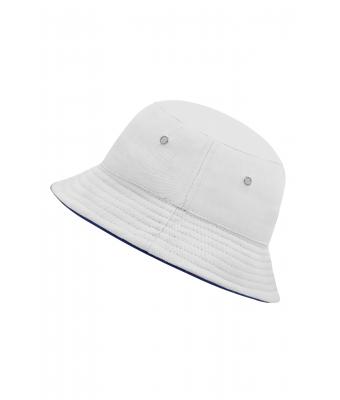 Kinderen Fisherman Piping Hat for Kids Wit/navy 7580