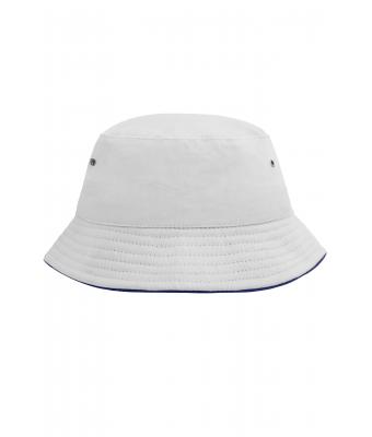 Kinderen Fisherman Piping Hat for Kids Wit/navy 7580