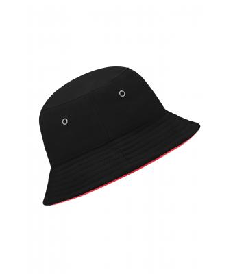 Kinderen Fisherman Piping Hat for Kids Zwart/rood 7580