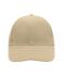 Unisex 6 Panel Cap Laminated Beige 7583