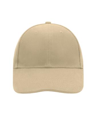 Unisex 6 Panel Cap Laminated Beige 7583