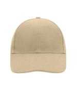 Unisex 6 Panel Cap Laminated Beige 7583