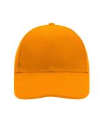 Unisex 6 Panel Cap Laminated Orange 7583
