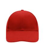Unisex 6 Panel Cap Laminated Red 7583