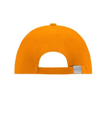 Unisex 6 Panel Cap Laminated Orange 7583
