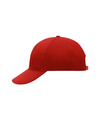 Unisex 6 Panel Cap Laminated Red 7583