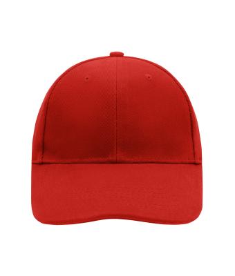 Unisex 6 Panel Cap Laminated Red 7583
