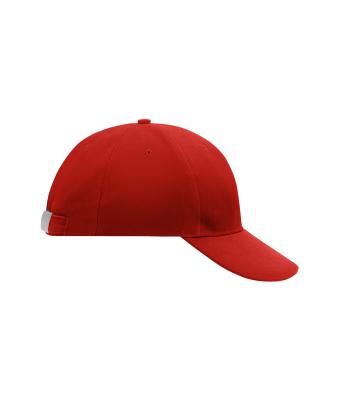 Unisex 6 Panel Cap Laminated Red 7583