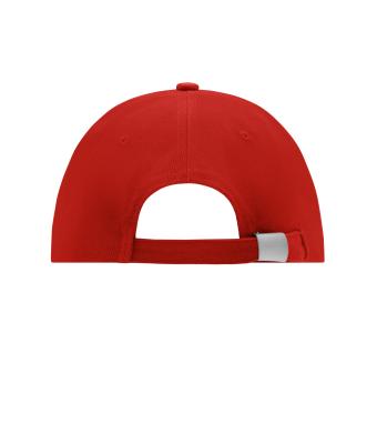 Unisex 6 Panel Cap Laminated Red 7583