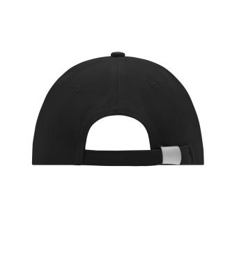 Unisex 6 Panel Cap Laminated Zwart 7583