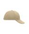 Unisexe Casquette 6 panneaux coton brossé lourd Beige 7583