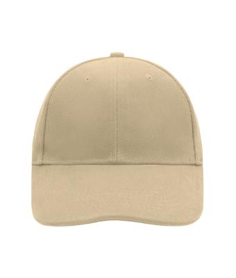 Unisexe Casquette 6 panneaux coton brossé lourd Beige 7583