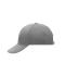 Unisexe Casquette 6 panneaux coton brossé lourd Gris-foncé 7583