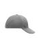 Unisexe Casquette 6 panneaux coton brossé lourd Gris-foncé 7583