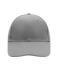 Unisexe Casquette 6 panneaux coton brossé lourd Gris-foncé 7583