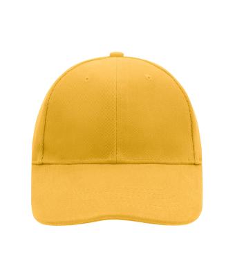 Unisexe Casquette 6 panneaux coton brossé lourd Jaune-d'or 7583