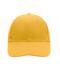 Unisexe Casquette 6 panneaux coton brossé lourd Jaune-d'or 7583