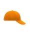 Unisexe Casquette 6 panneaux coton brossé lourd Orange 7583