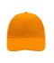 Unisexe Casquette 6 panneaux coton brossé lourd Orange 7583