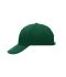 Unisexe Casquette 6 panneaux coton brossé lourd Vert-foncé 7583