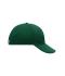 Unisexe Casquette 6 panneaux coton brossé lourd Vert-foncé 7583