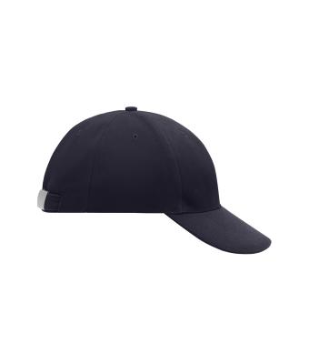 Unisexe Casquette 6 panneaux coton brossé lourd Marine 7585