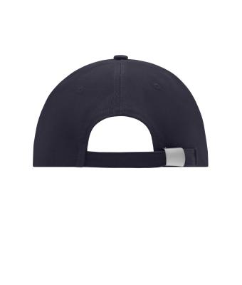 Unisexe Casquette 6 panneaux coton brossé lourd Marine 7585