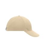 Unisexe Casquette 6 panneaux coton brossé lourd Beige 7585